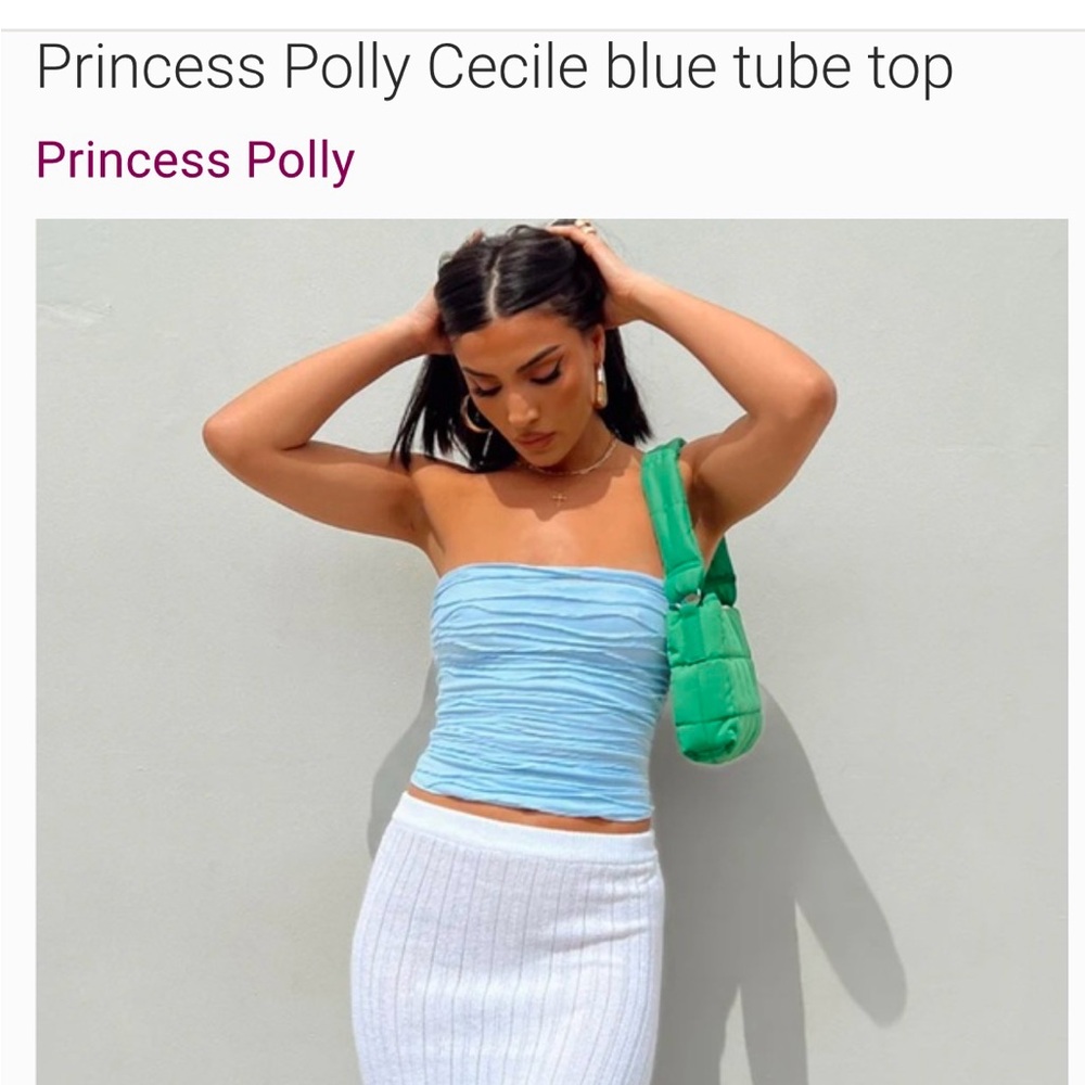 Princess Polly Brand New-Cecile Light Blue Tank Top- Size 2